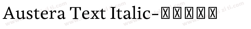 Austera Text Italic字体转换